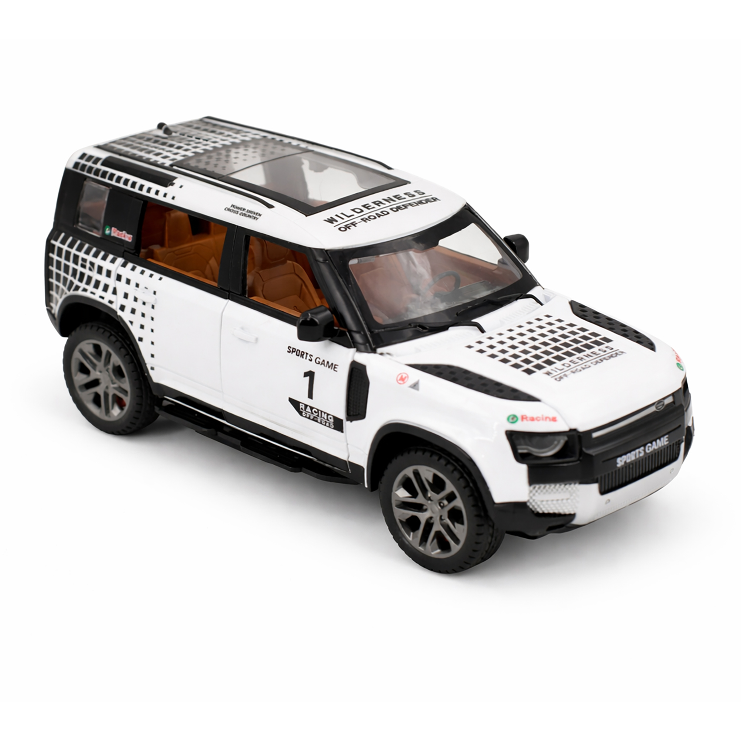 картинка Радиоуправляемая металлическая машина Land Rover Defender 1:22 - HCL-3810-WHITE 