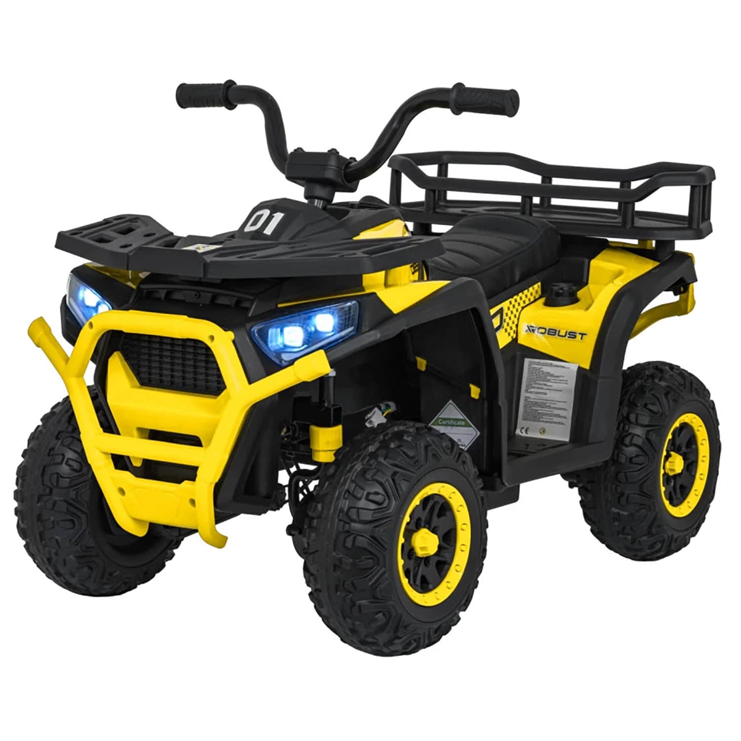 картинка Детский электромобиль квадроцикл X-Robust (желтый, 24V, 4WD, пульт, EVA) - XMX651-24V-4WD-YELLOW 