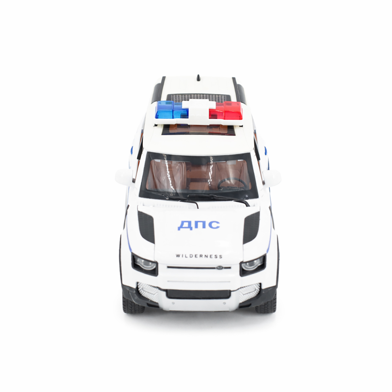 картинка Радиоуправляемая металлическая полицейская машина Land Rover Defender 1:22 - HCL-3610-WHITE 