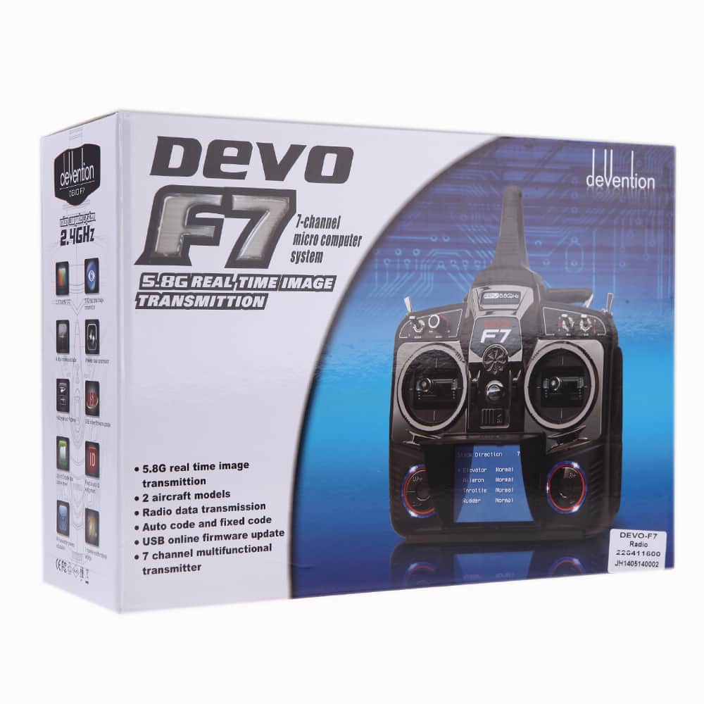 картинка Аппаратура радиоуправления Walkera Devo F7 (с FPV) 2.4GHz - DEVO-F7 