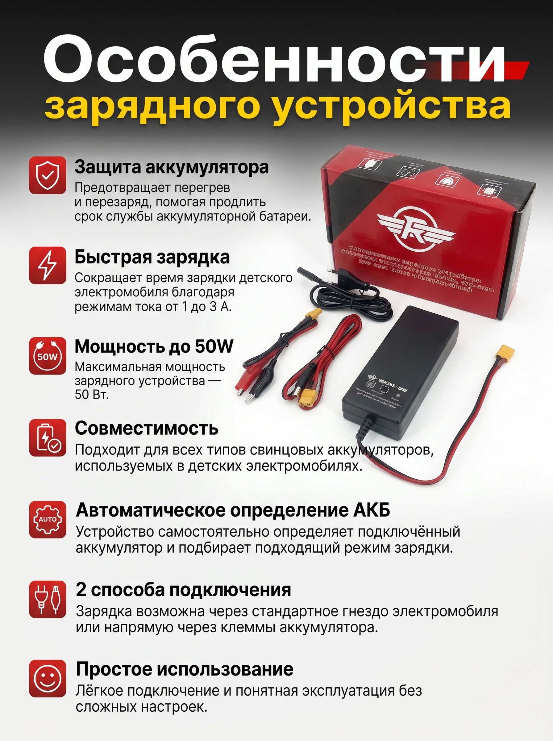 картинка Универсальное зарядное устройство для электромобиля - RWC300 