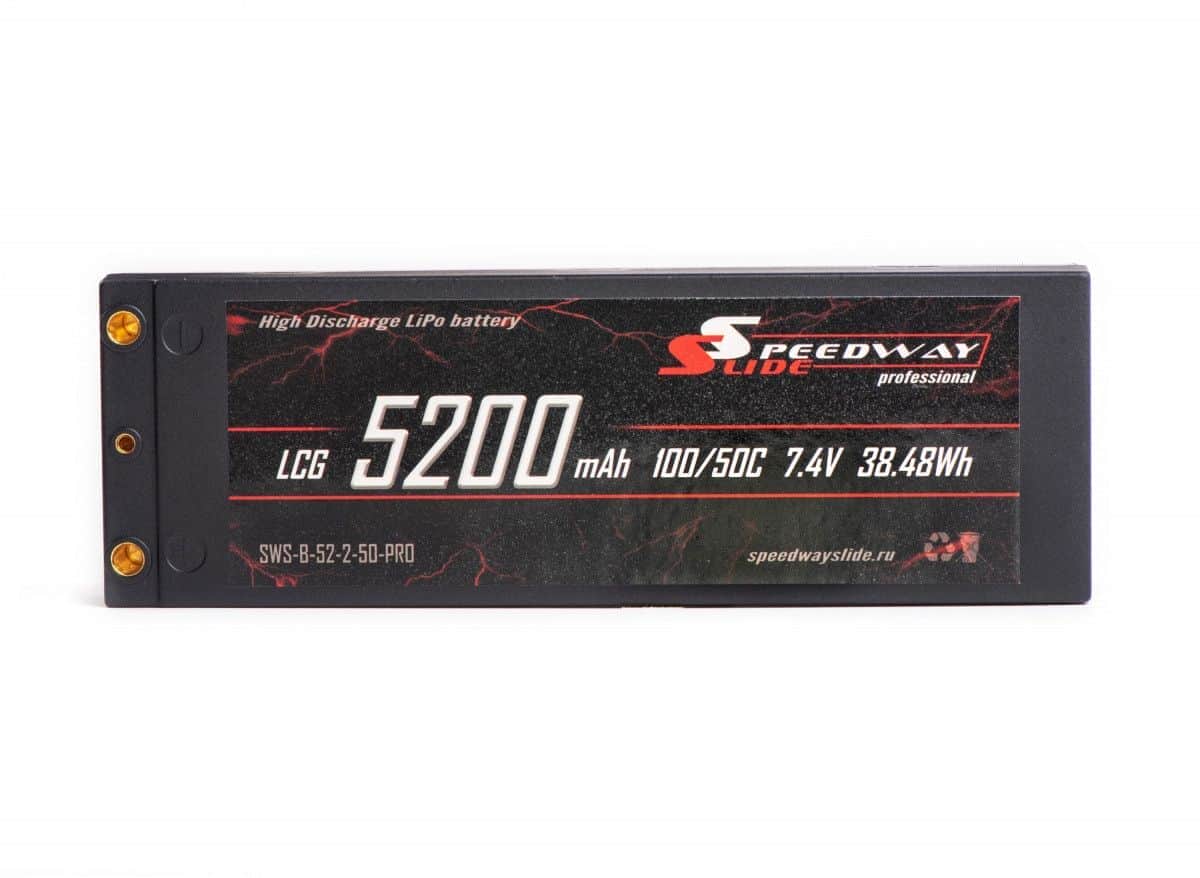 картинка Аккумулятор Speedway Slide Li-Po PRO LCG Series Hard case 7.4v 5200mAh 50C Banana Connector / T-Plug 