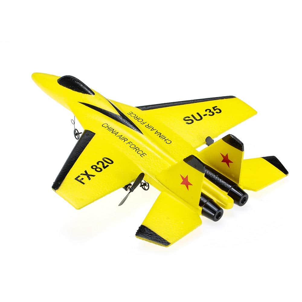 картинка Радиоуправляемый самолет SU-35 для начинающих 2.4G - FX820-YELLOW 