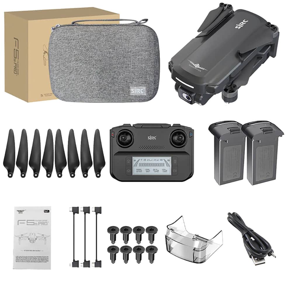 картинка Квадрокоптер SJRC F5S Plus с подвесом и камерой 4K 5G GPS RTF (2 АКБ) - F5S 4K PRO+COMBO 