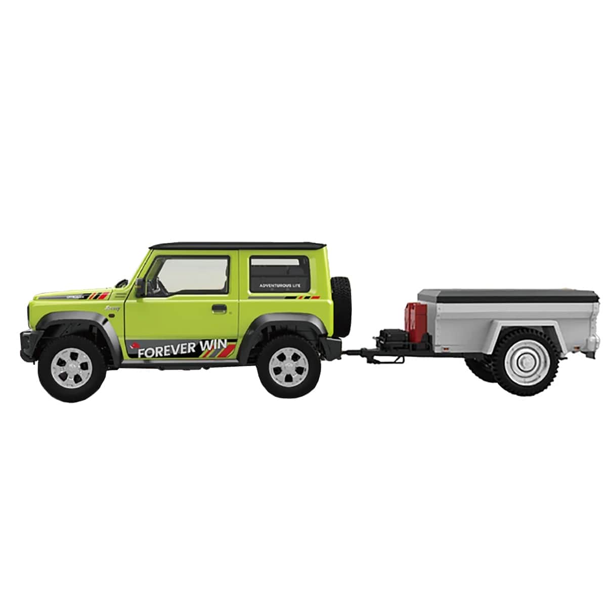 картинка Радиоуправляемый внедрожник Suzuki Jimny PRO с прицепом (свет, выхлоп, Li-Po 5C) - HG4-53PRO-54-G 