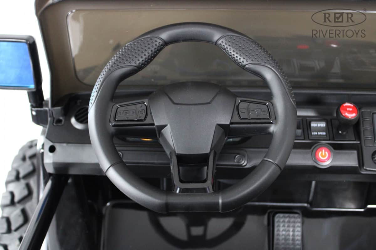 картинка Детский электромобиль Jeep A222AA черный 