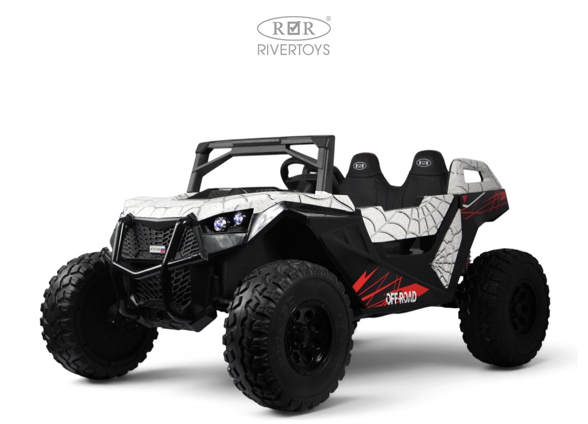 картинка Детский электромобиль A707AA LUX NEW 4WD белый Spider 