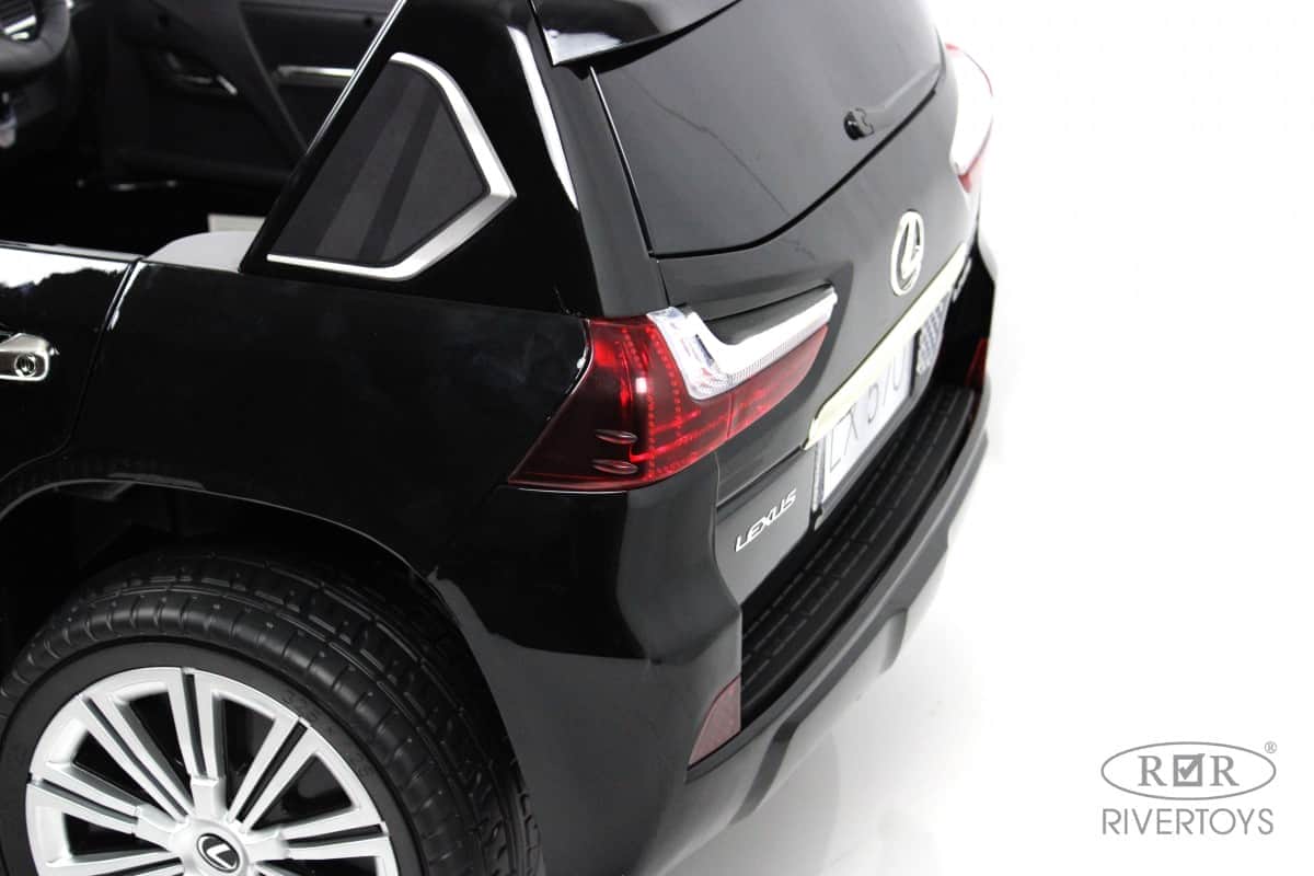 картинка Детский электромобиль Lexus LX570 (Y555YY) черный глянец 