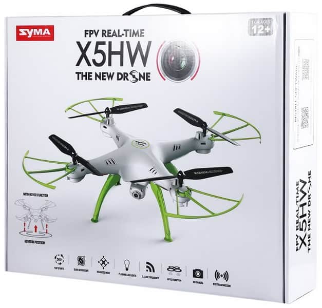 картинка Радиоуправляемый белый квадрокоптер Syma X5HW с барометром Wi-Fi FPV - X5HW 