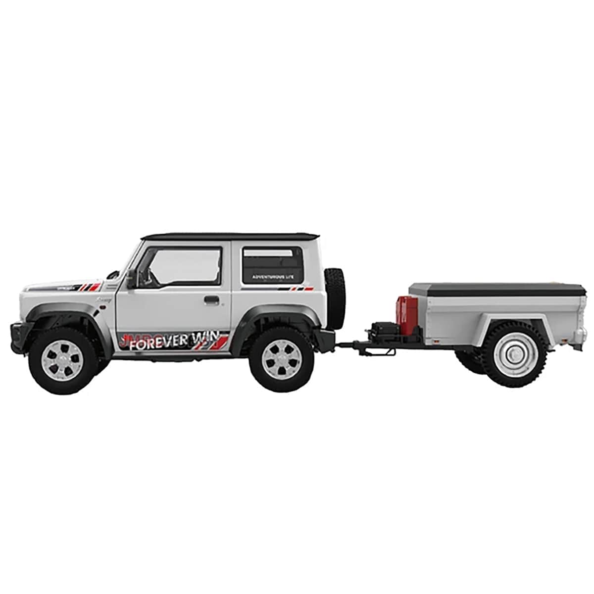 картинка Радиоуправляемый внедрожник Suzuki Jimny PRO с прицепом (свет, выхлоп, Li-Po 5C) - HG4-53PRO-54-W 