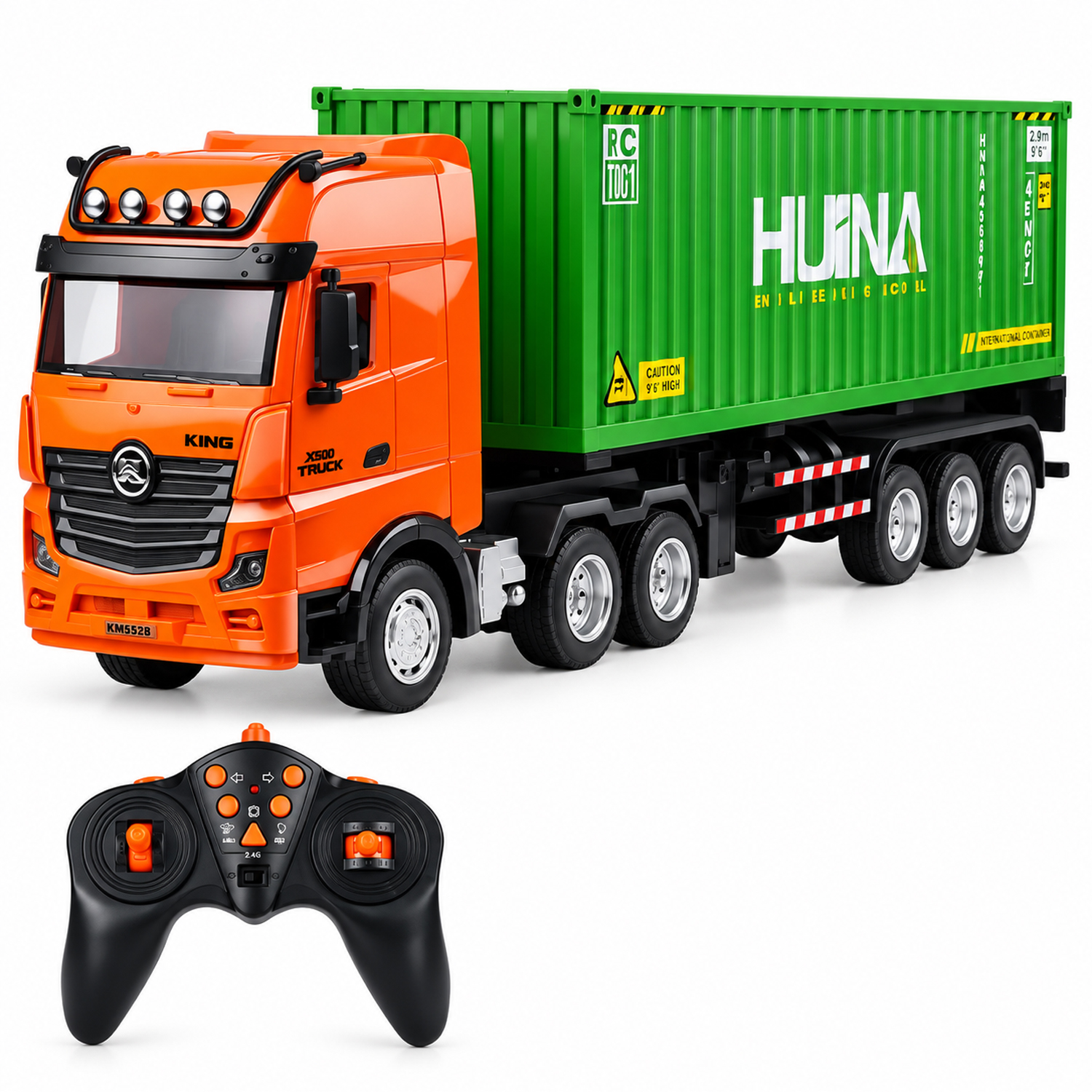 картинка Радиоуправляемый грузовик контейнеровоз HUINA 1:18 - HN1317-GREEN 