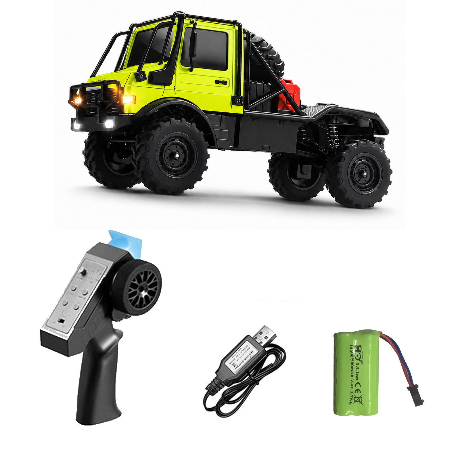 картинка Радиоуправляемый грузовик Unimog U4000 4WD 1:18 - MN-333-GREEN 