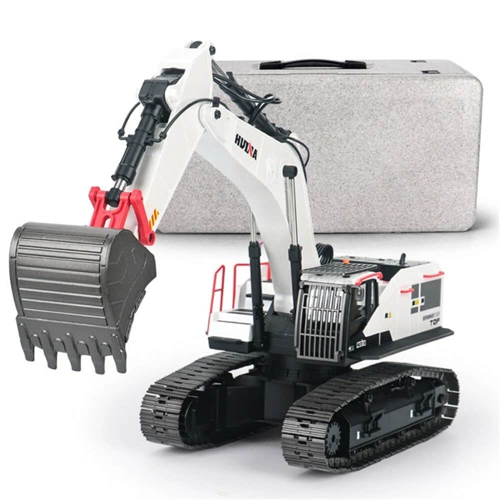 картинка Радиоуправляемый экскаватор белый HUI NA TOYS масштаб 1:14 2.4G - HN1594-WHITE 