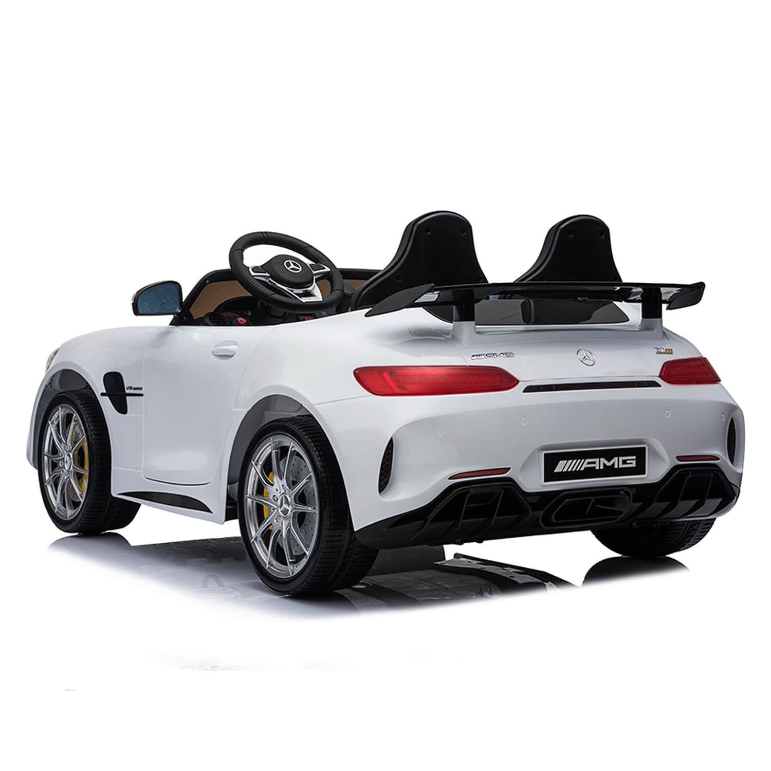 картинка Электромобиль Mercedes-Benz GT R (белый, 4WD, 12V) - HL289-WHITE 