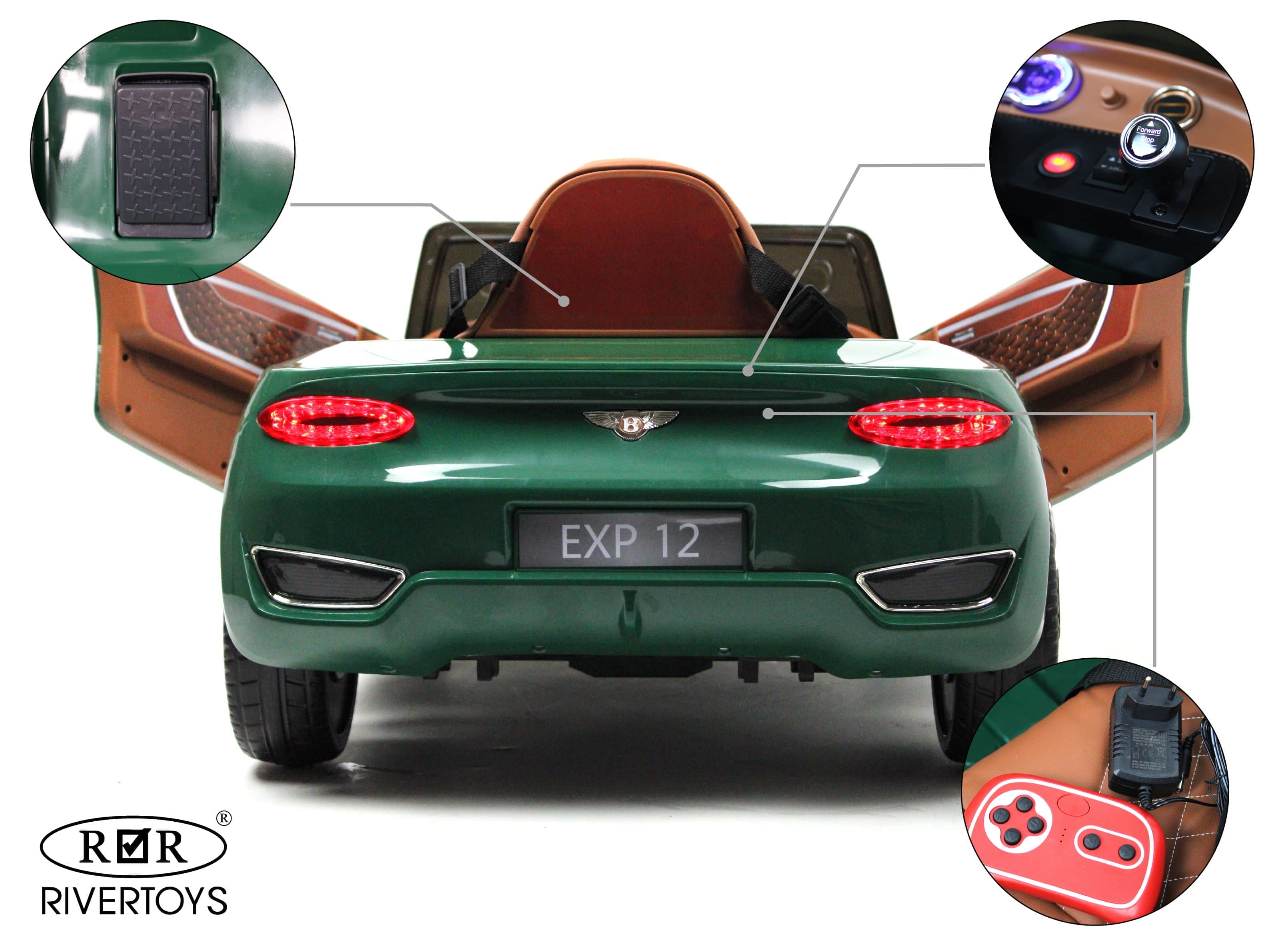 картинка Детский электромобиль Bentley EXP12 (JE1166) зеленый 