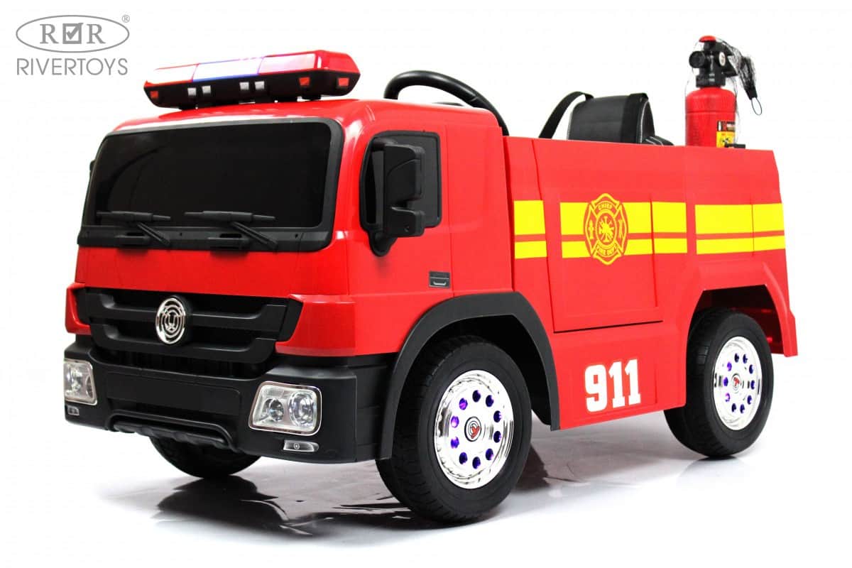 картинка Детский электромобиль A555AA (пожарная) красный 