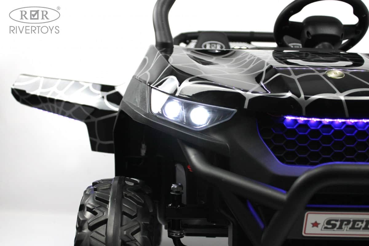 картинка Детский электромобиль T777TT 4WD черный Spider 