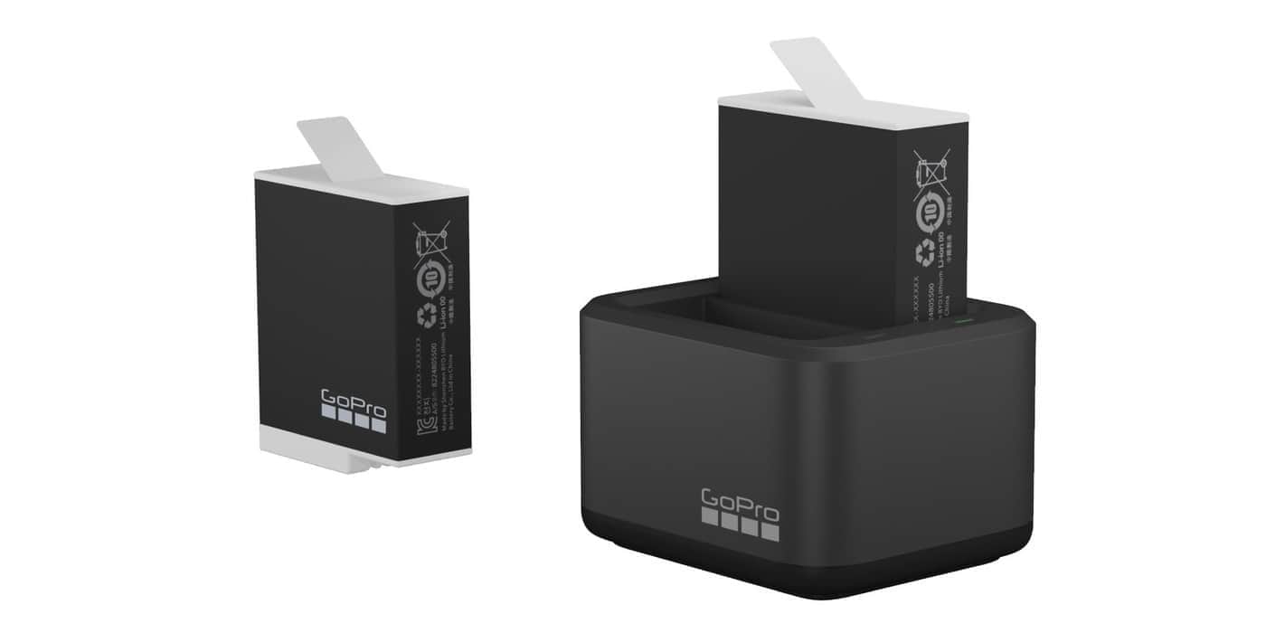 картинка Зарядное устройство GoPro Dual Battery Charger + Аккумулятор Enduro 2шт для HERO 9/10/11 - ADDBD-211 