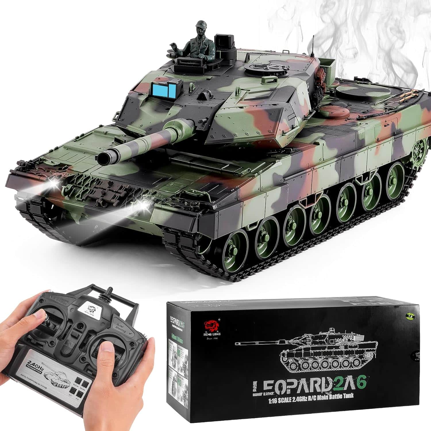 картинка Радиоуправляемый танк Heng Long Leopard 2A6 V7.0 1:16 - HL-3889-1-V7 