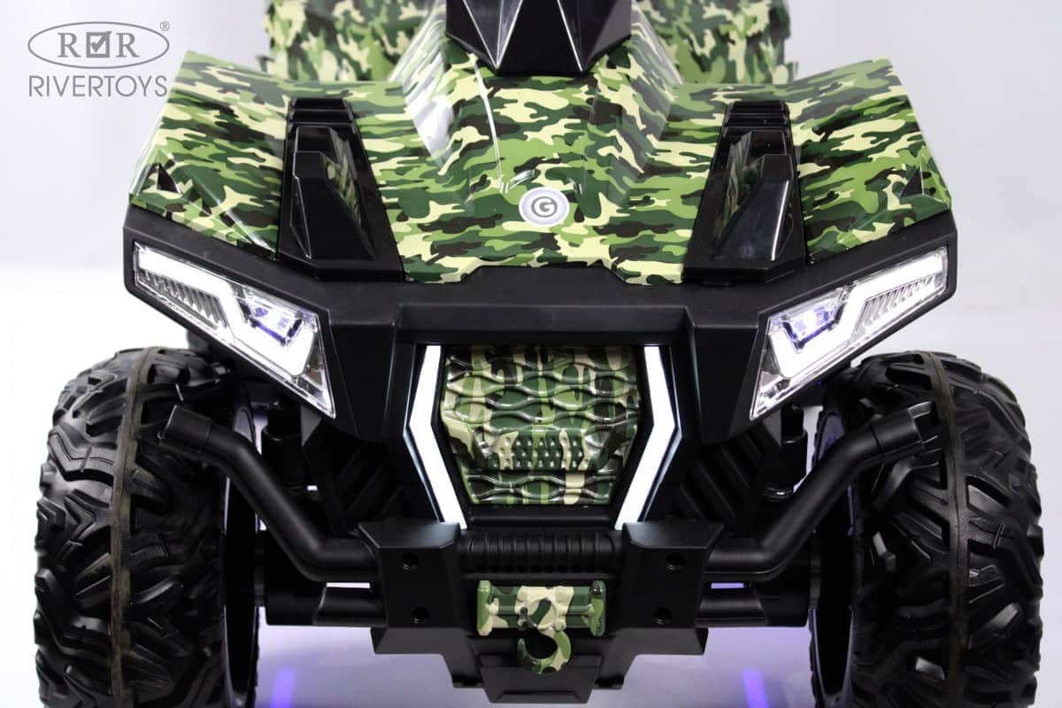 картинка Детский электромобиль X999XX зеленый камуфляж 