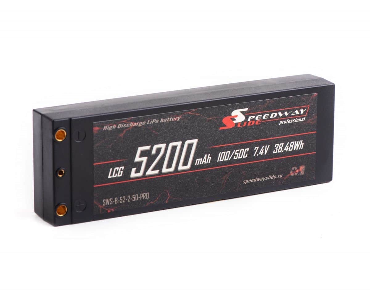 картинка Аккумулятор Speedway Slide Li-Po PRO LCG Series Hard case 7.4v 5200mAh 50C Banana Connector / T-Plug 