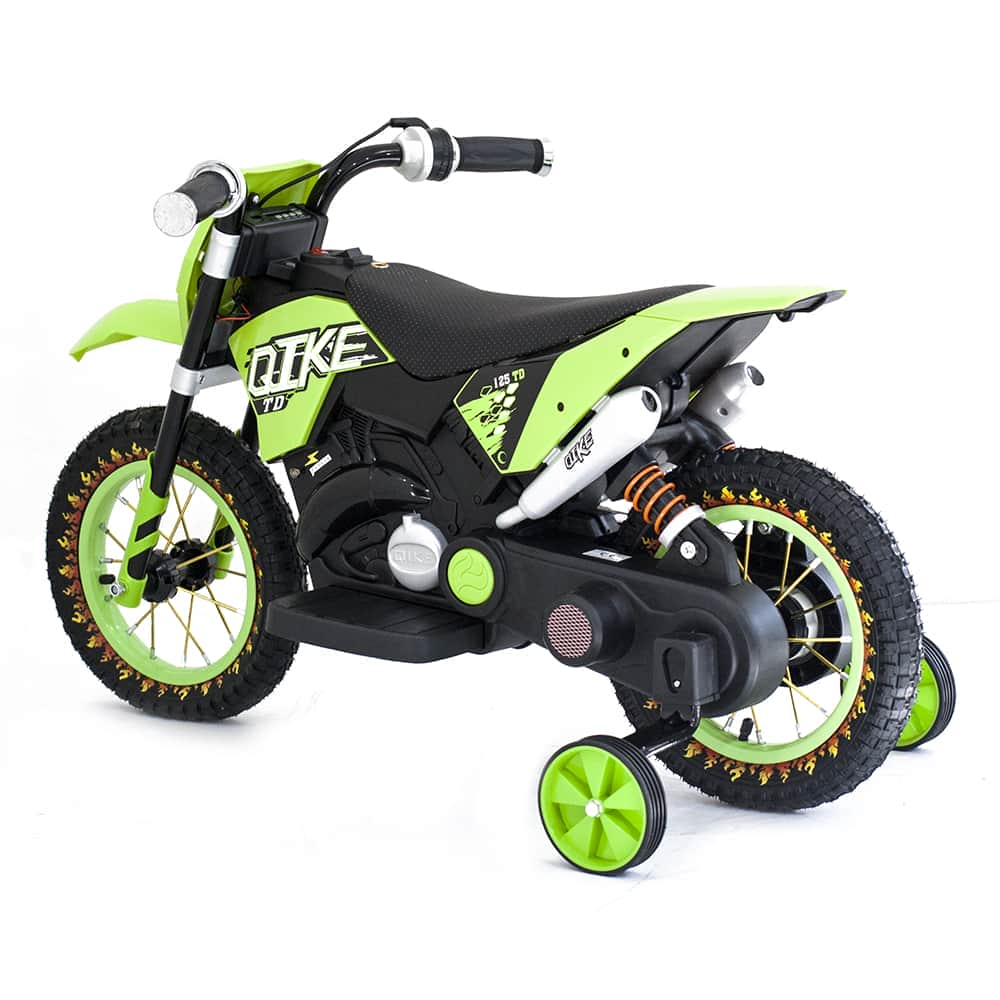 картинка Детский кроссовый электромотоцикл Qike TD Green 6V - QK-3058-GREEN 