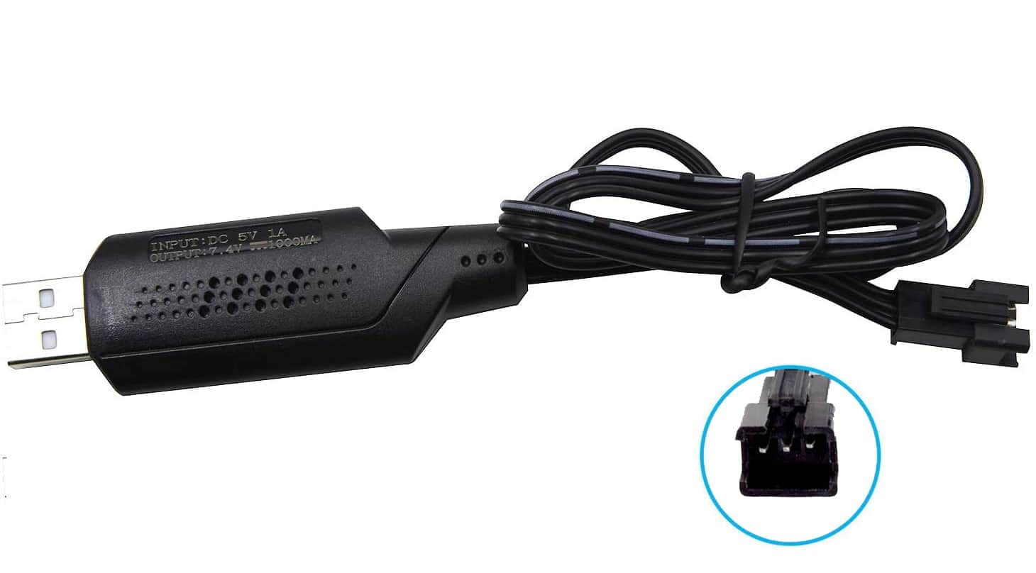 картинка Зарядное устройство USB 7.4V 1000 mah разъем SM-3P - USB-74-1000-YP3 