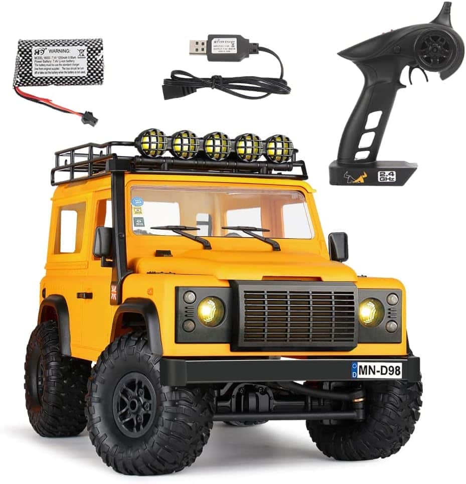 картинка Радиоуправляемый внедорожник Land Rover Defender 4WD 1:12 - MN-98-YELLOW 
