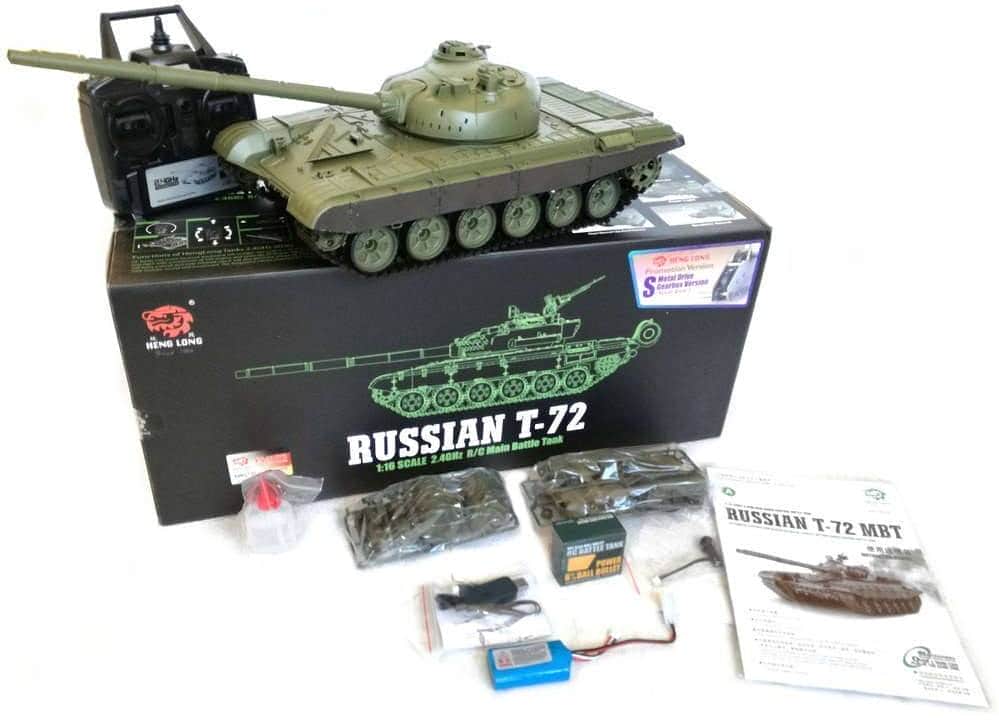 картинка Радиоуправляемый танк Heng Long Т-72 MS version V7.0 масштаб 1:16 RTR 2.4GHz - 3939-1UpgA 