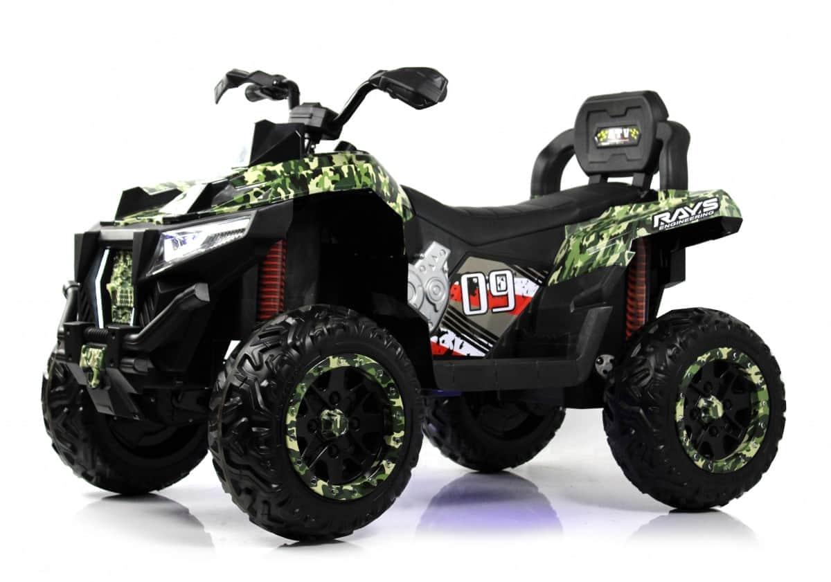 картинка Детский электромобиль X999XX зеленый камуфляж 