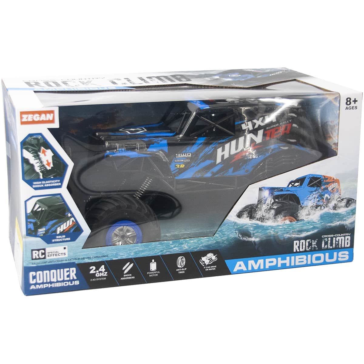 картинка Радиоуправляемый краулер амфибия Zegan Black Conquier 1:10 - ZG-D10001 