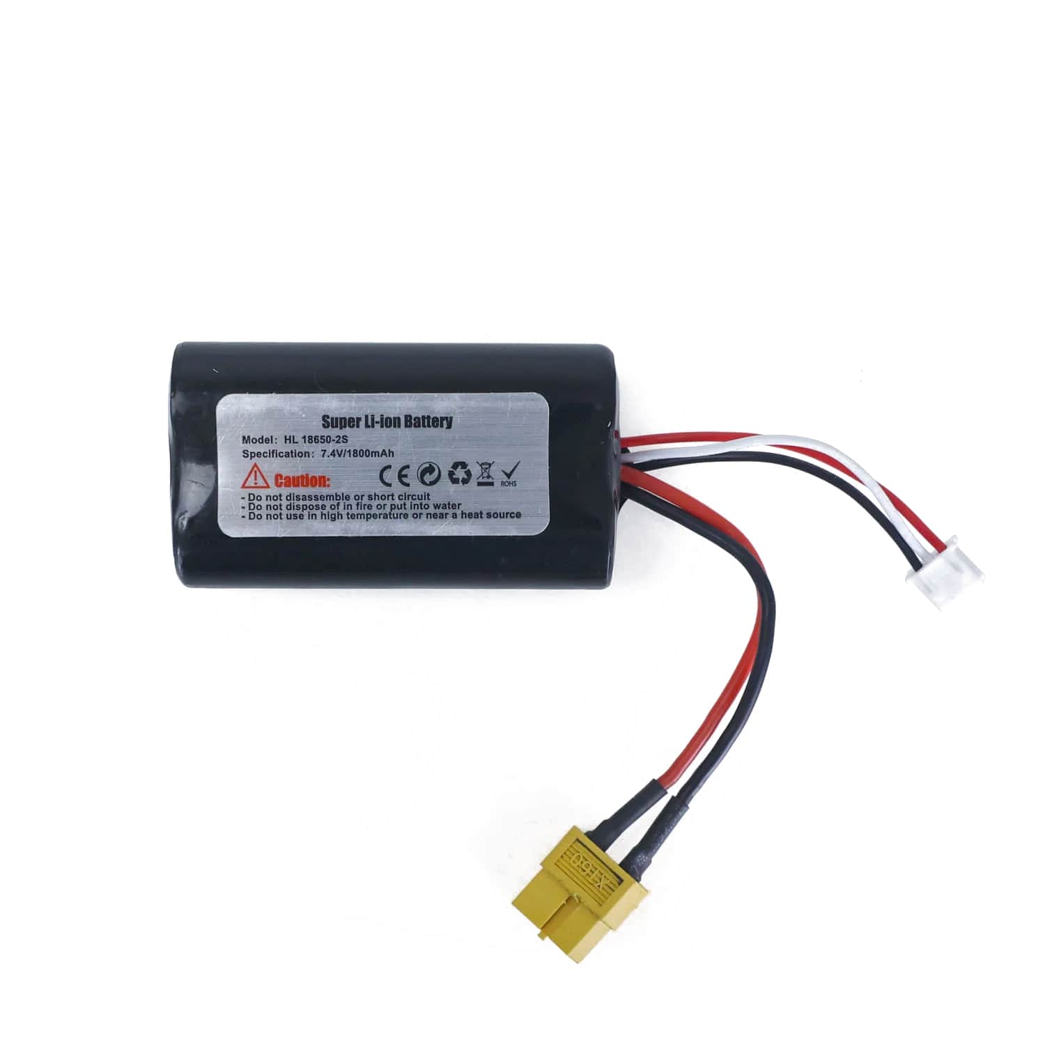 картинка Аккумулятор Heng Long Li-Ion 7.4V 1800 mAh XT60 - HL-18650-2S-XT60 / TK-EC035E 