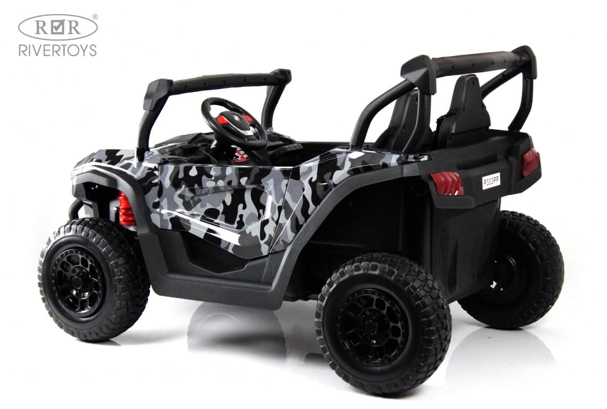 картинка Детский электромобиль P333PP (Buggy) серый камуфляж 