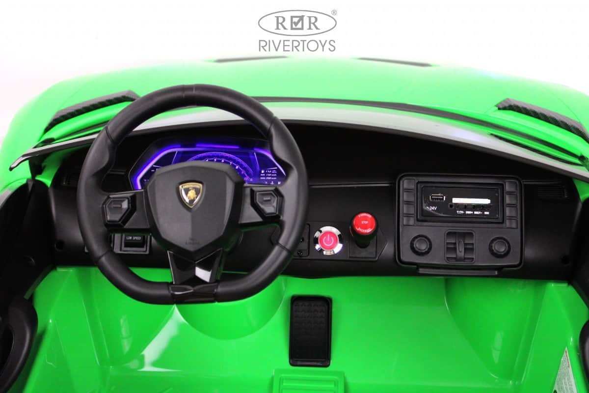 картинка Детский электромобиль Lamborghini Aventador SVJ (A111MP) зеленый 