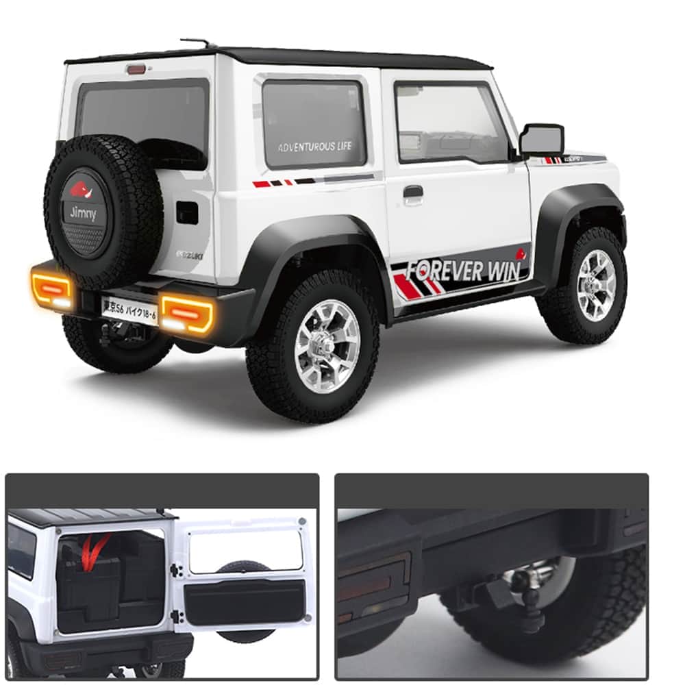 картинка Радиоуправляемый внедрожник Suzuki Jimny PRO с прицепом (свет, выхлоп, Li-Po 5C) - HG4-53PRO-54-W 