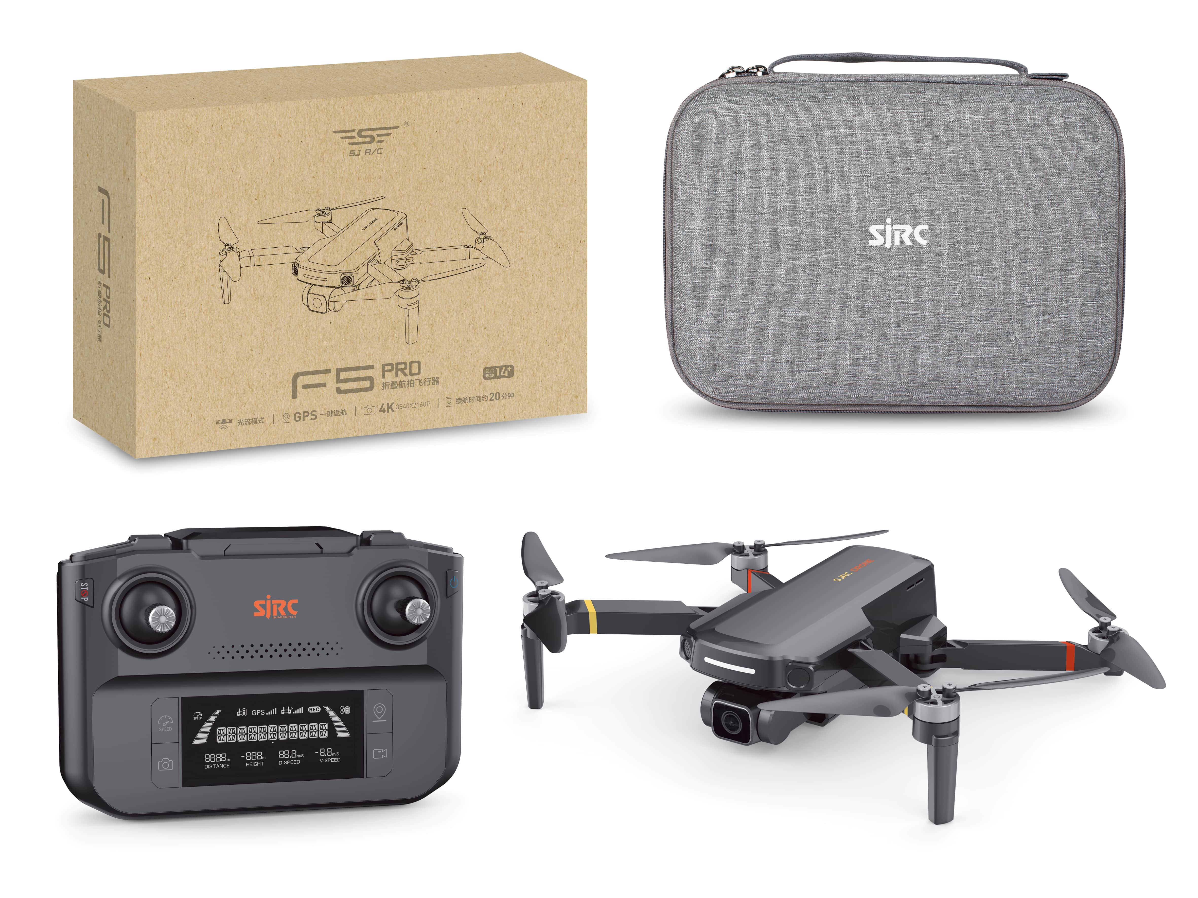картинка Квадрокоптер SJRC F5S с подвесом и камерой 4K 5G GPS RTF - F5S 4K PRO 