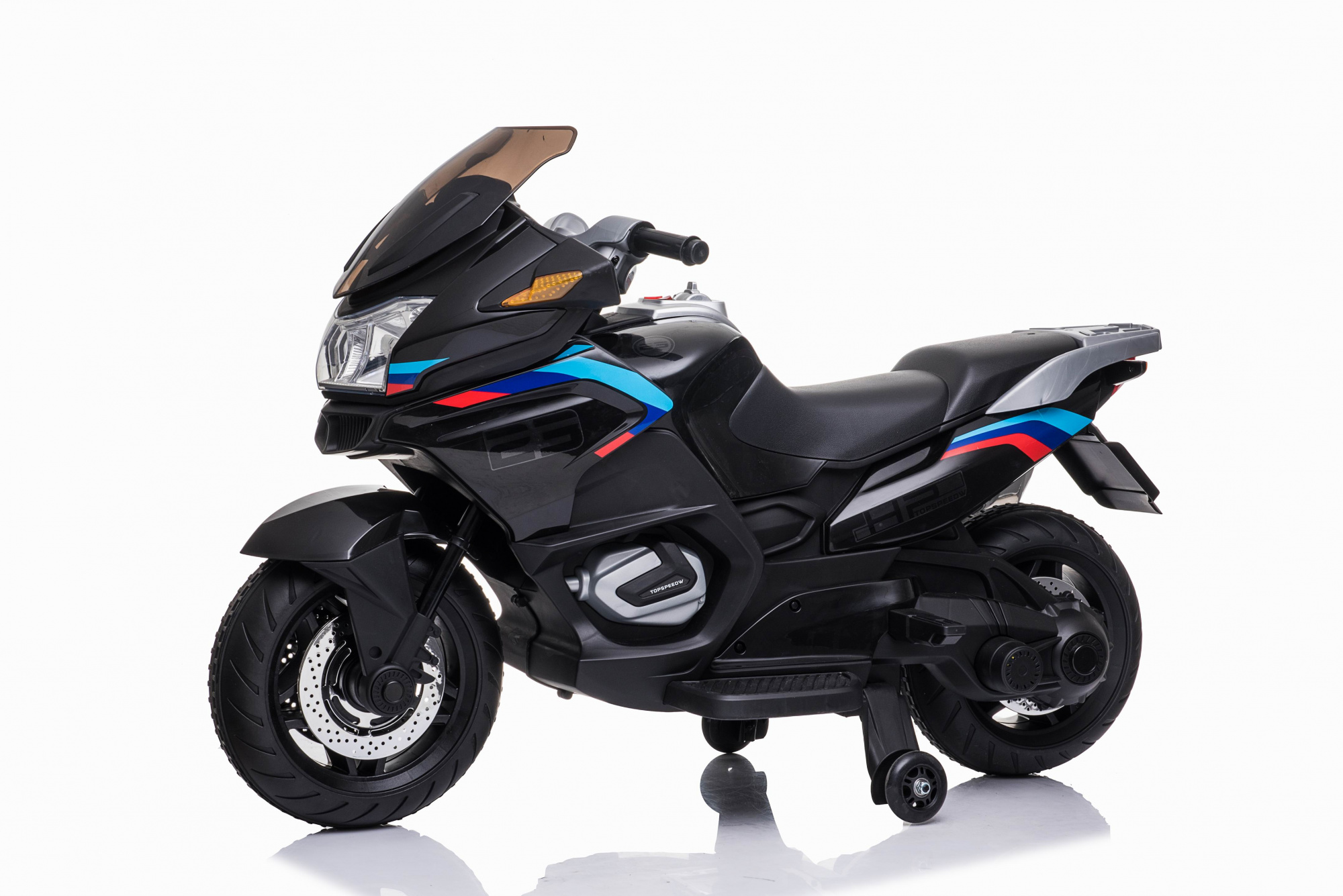 картинка Детский электромотоцикл XMX (черный, EVA, с ручкой газа, 12V) - XMX609-BLACK 