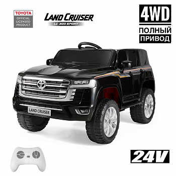 картинка Детский электромобиль Toyota Land Cruiser 24V 4WD - LC-300-BLACK 