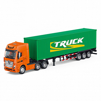 картинка Металлический грузовик контейнеровоз HUI NA TOYS масштаб 1:50 - HN1732-GREEN 