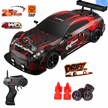 картинка Радиоуправляемая машина для дрифта HB Nissan GTR (4WD, свет, пар, акб, 1:16) - SC16A14 