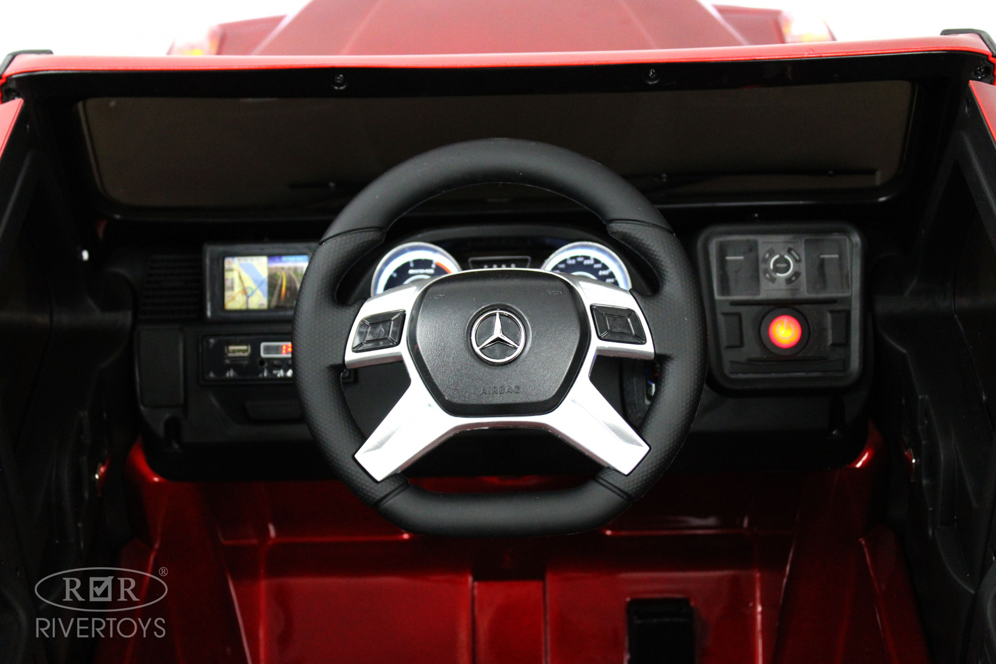 картинка Детский электромобиль Мercedes-Benz AMG G65 4WD вишневый глянцевый 