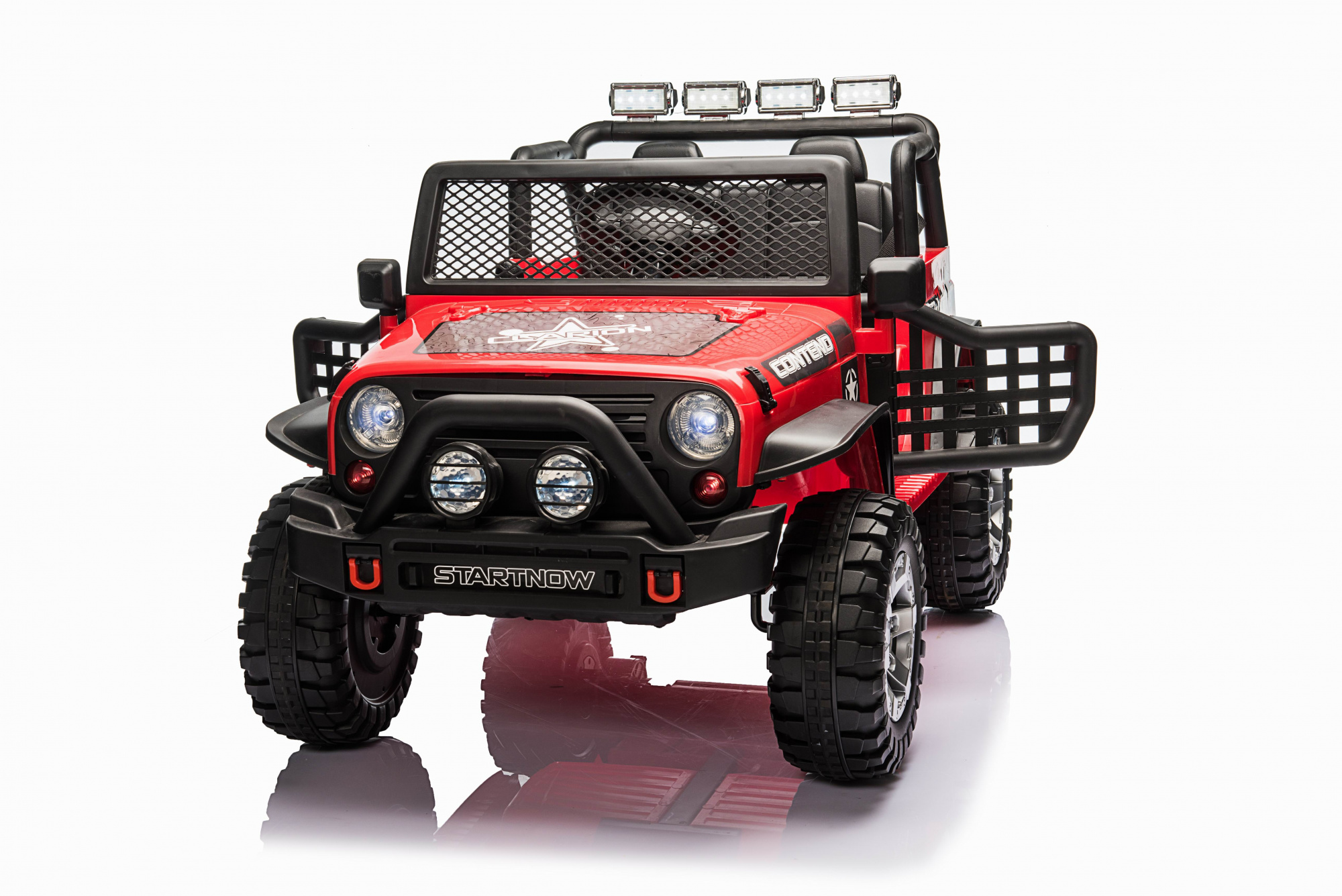 картинка Детский электромобиль джип XMX с полным приводом (красный, EVA, 12V) - XMX618-4WD-RED 