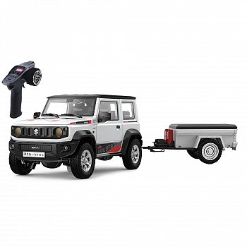 картинка Радиоуправляемый внедрожник Suzuki Jimny PRO с прицепом (свет, выхлоп, Li-Po 5C) - HG4-53PRO-54-W 