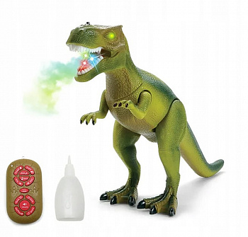 картинка Радиоуправляемый динозавр T-Rex RuiCheng (зеленый, звук, пар, свет) - RUI-8909-GREEN 