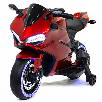 картинка Детский электромотоцикл Ducati Red (12V, EVA, ручка газа) - FT-1628-SP-RED 