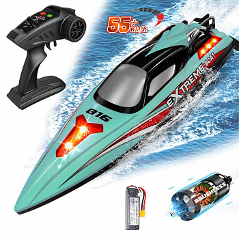 картинка Радиоуправляемый катер Blue Extreme (48 см, 55 км/ч, Brushless, 2.4G) - HJ816PRO-BLUE 