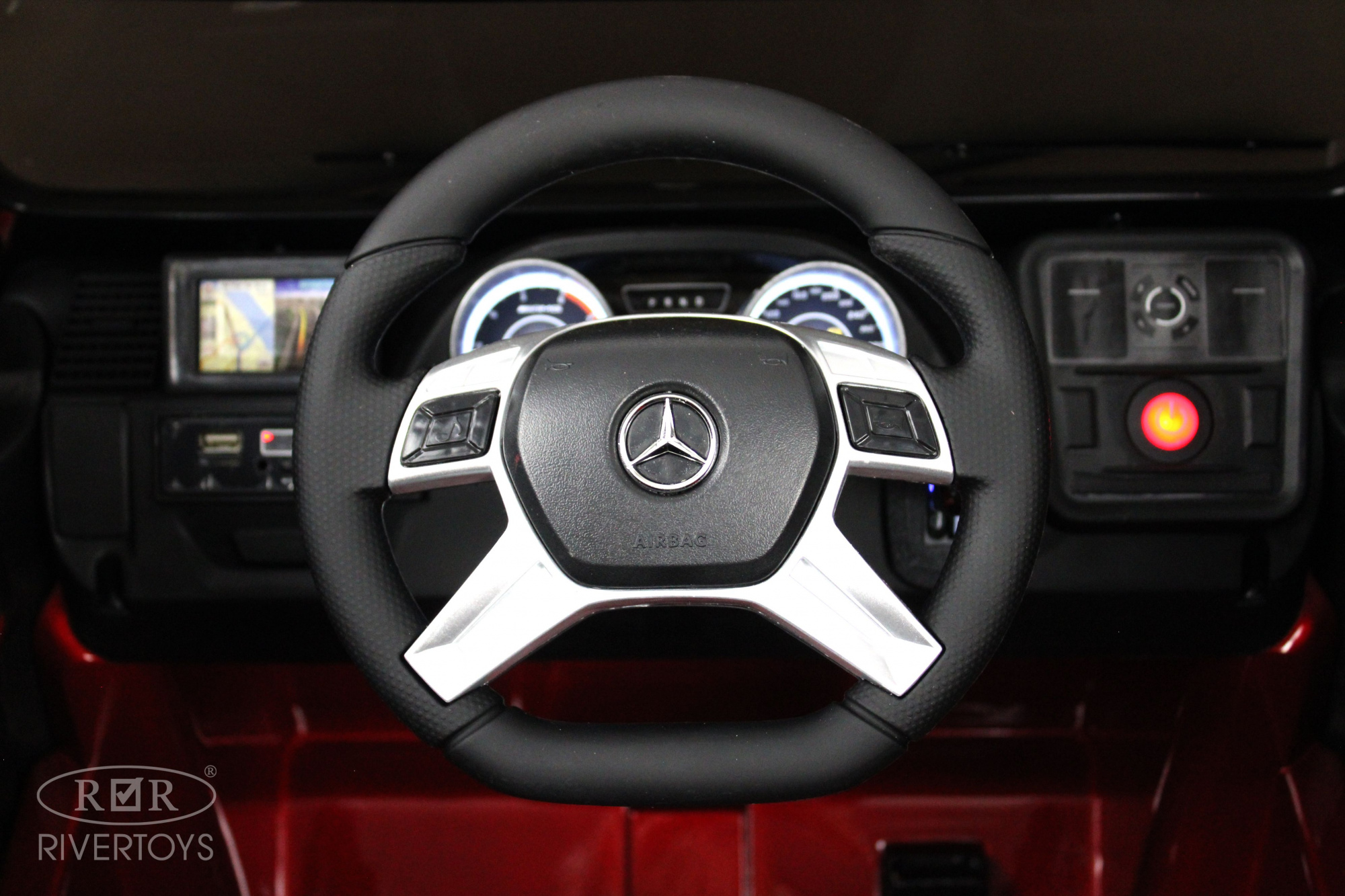 картинка Детский электромобиль Мercedes-Benz AMG G65 4WD вишневый глянцевый 