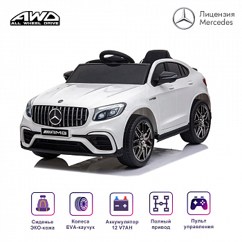 картинка Электромобиль Mercedes-Benz GLC 63 AMG White 12V (полный привод, EVA)  - QLS-5688 
