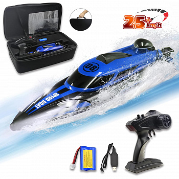 картинка Радиоуправляемый катер Blue SpeedBoat с сумкой (36 см, 25 км/ч) - HJ808-A2-BAG 