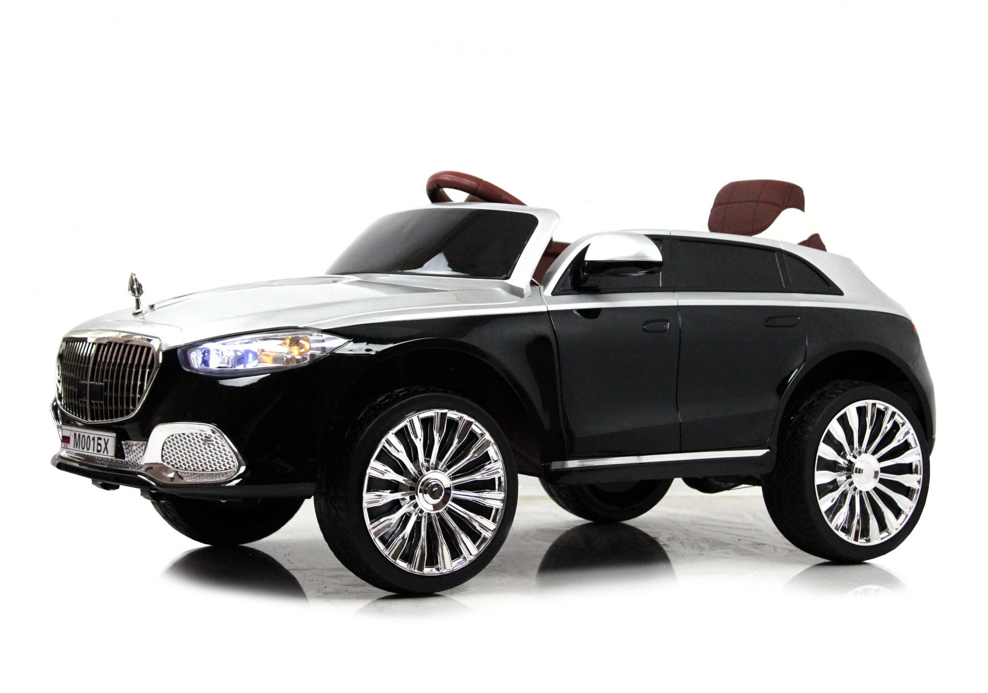 картинка Детский электромобиль М001БХ 4WD черно-серебристый глянец 